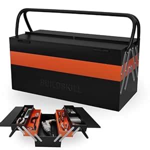 BUILDSKILL 21" Metal Tool Box for Home | 5-Cabinet Tools Box Kit | Rust ...