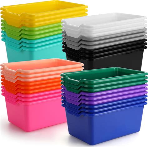 36 Pcs Plastic Cubby Bins Book Bins for Classroom Bulk Classroom Organizer Toy Storage Baskets ...