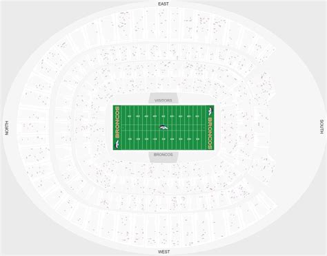 Empower Field at Mile High Seating Chart with Seat Numbers