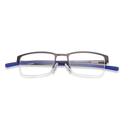 Buy Black Blue Half Rim Rectangle Vincent Chase SLEEK STEEL VP053 -C4 ...