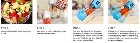Farberware Plastic Rechargeable Portable Electric USB Juicer Bottle ...
