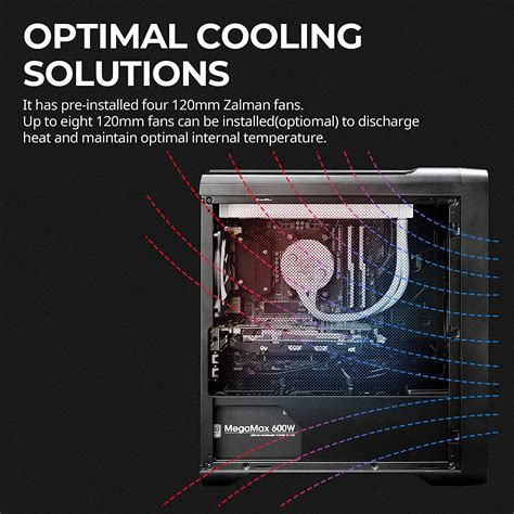 Buy Zalman M3 Micro mATX Mini Tower ATX Gaming PC Case, Tempered Glass ...