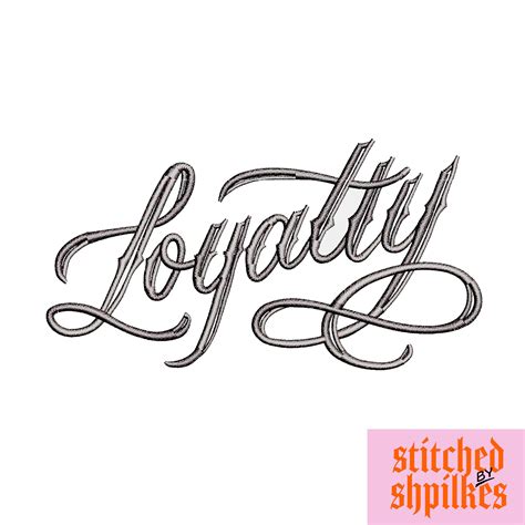 Loyalty Hand-lettered Tattoo Logotype Embroidery Design Files - Etsy
