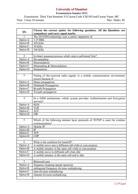 TE-Sem VI-Mobile Computing - 1 | P a g e University of Mumbai ...