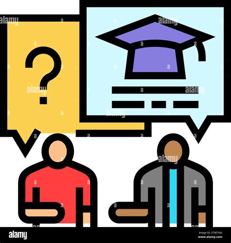 academic advising college teacher color icon vector illustration Stock ...