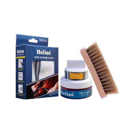 Buy Helios Shoe Cream Glass Jar With Applicator With Shoe Shine Buffing ...