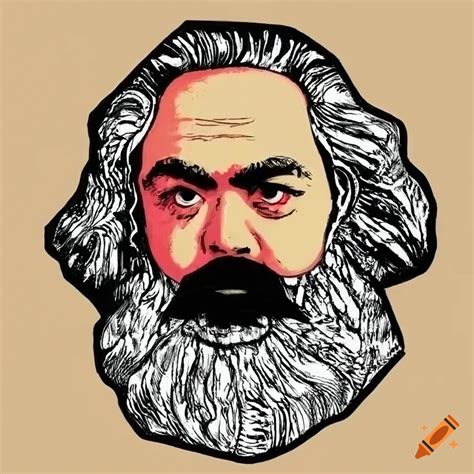 Junji ito style portrait of karl marx on Craiyon