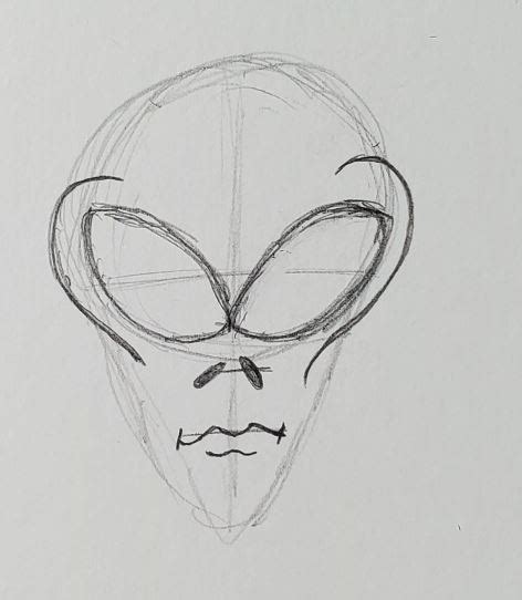 Image result for Alien Head Drawing Easy