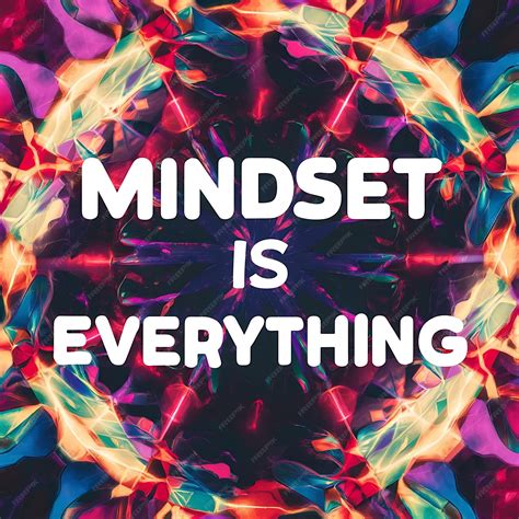 Mindset is everything colorful background and text Tshirt Design ...