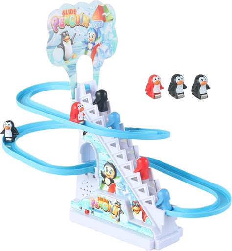 FUNVERSE® Penguin Track Toys for Kids - Small Penguin Stair Climbing ...