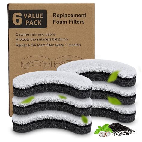 Cat Water Fountain Filter,Arc-Shaped Sponge Activated Carbon Cat ...