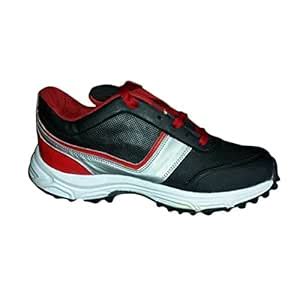 Buy Cwt Sports Men's PVC Lace Cricket Shoes (Black & Red) Online at Low ...