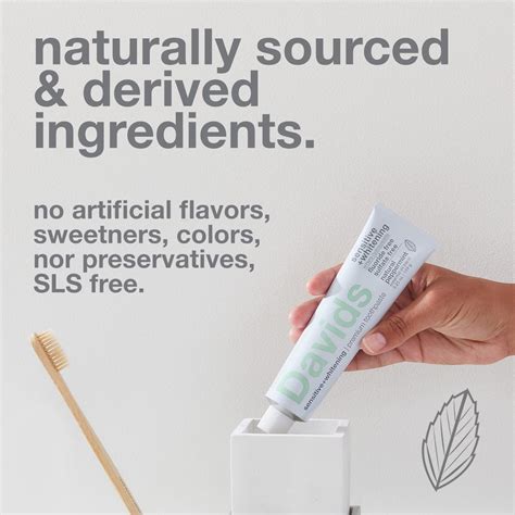 Buy Davids Nano Hydroxyapatite Natural Toothpaste, Sensitive, Whitening ...