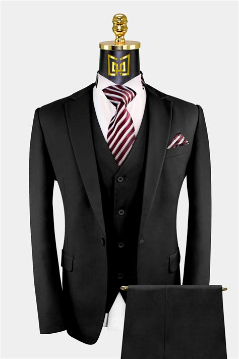 Mens Black Suit 3 Piece at Samuel Galan blog
