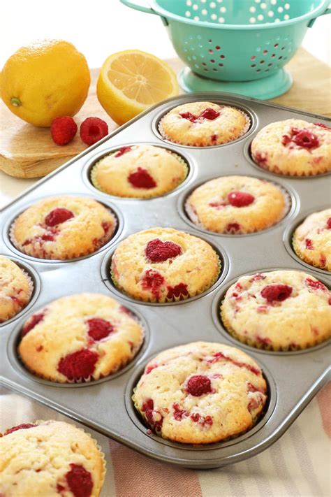 Lemon raspberry muffins – Artofit