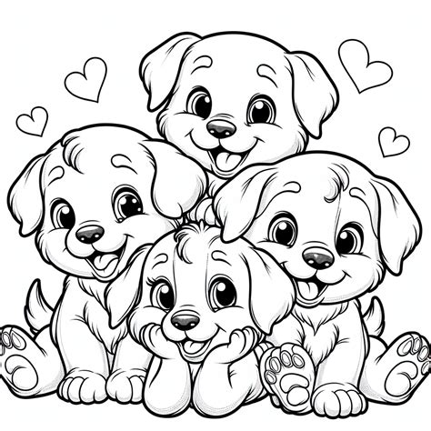 Cute Coloring Pictures Of Puppies