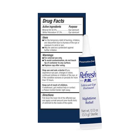 Refresh PM Lubricant Nighttime Eye Ointment (3.5g) Relief – Dryeye Rescue