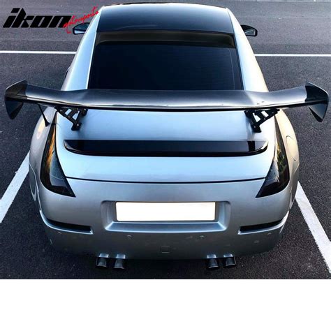 IKON MOTORSPORTS, Rear Window Roof Spoiler Compatible with 2003-2008 Nissan 350Z, PP ...