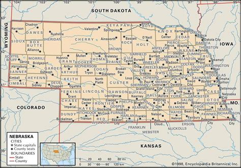 Printable Map Of Nebraska