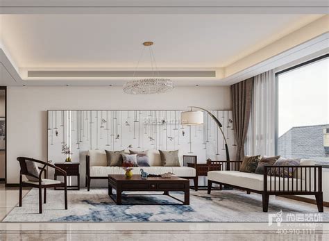 上海兴国路洋房新中式风格600平米装修效果图案例_上海尚层别墅装饰装修设计案例