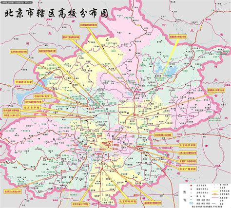 北京市高校分布图 - 北京旅游地图.旅游地图 - 美景旅游网