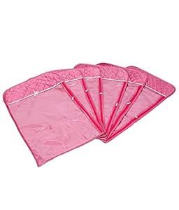 Kuber Industries 6 Piece Hanging Satin Saree Cover, Pink : Amazon.in ...