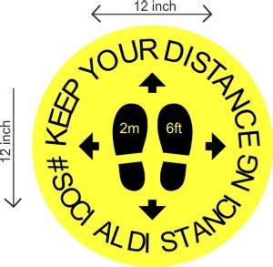 Top and Town Keep Your Distance 2mt. Social Distancing Emergency Sign ...