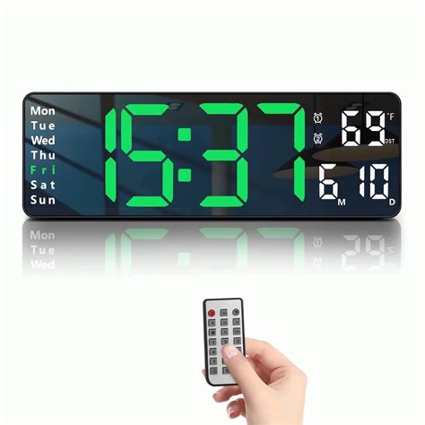 Buy SYGNIUS Digital Wall Clock, 16” Digital Clock Large Display, Dual ...