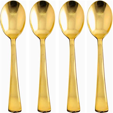 Amazon.com: Dynasty Collection, Gold Plastic Spoons- Pack Of 40 ...