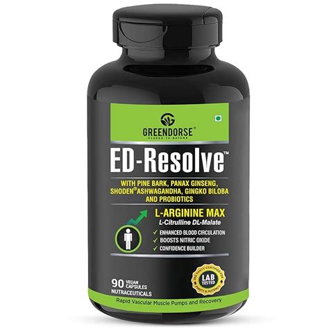GREENDORSE EDSolve L Arginine L Citulline Nitric Oxide Capsule for Men ...