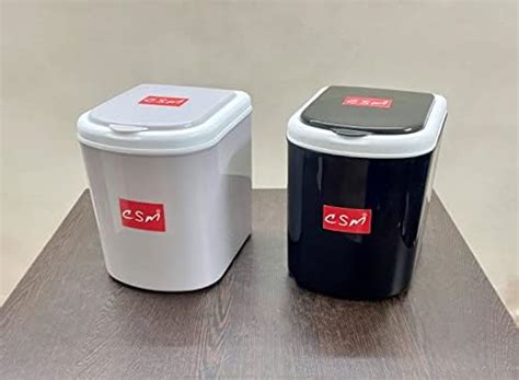 CSM Plastic Table Dustbin Desktop Dustbin With Attached Lid Dustbin For ...