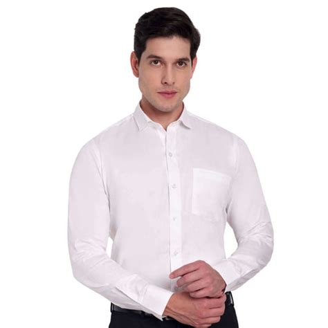 Men’s White Formal Shirt Cotton,Slim Fit,Full Sleeve – GarmentGlobe