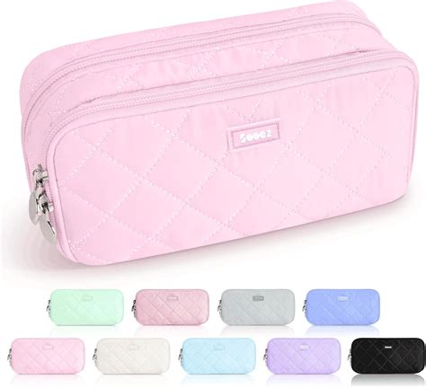 Sooez Large Pencil Case Pouch, Extra Big Pencil Bag with 8 Compartments ...