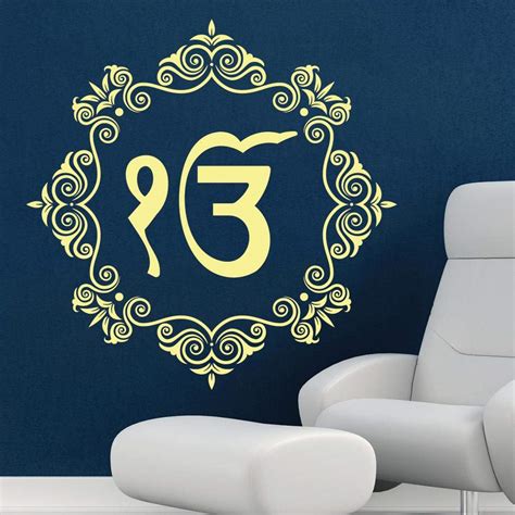 WallMantra Ek Onkar Sikh Wall Sticker/Self Adhesive Vinyl Wall Decal Do ...