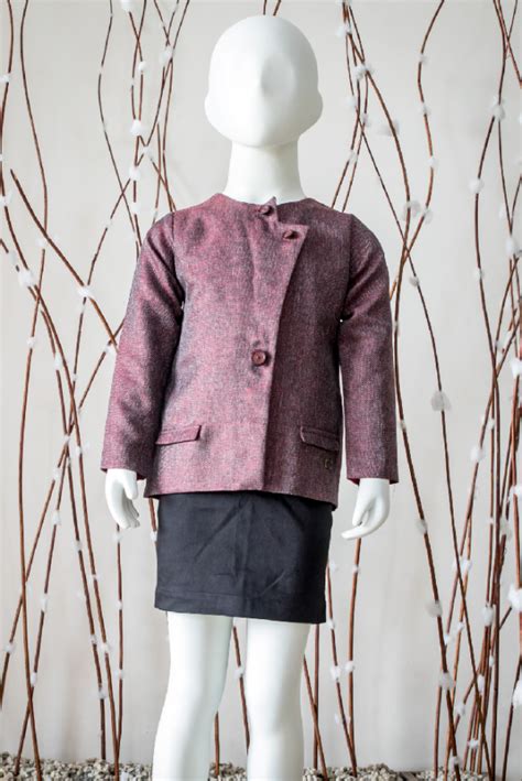 Kids Clothing - Maroon Hip-Length Coat | Olesia