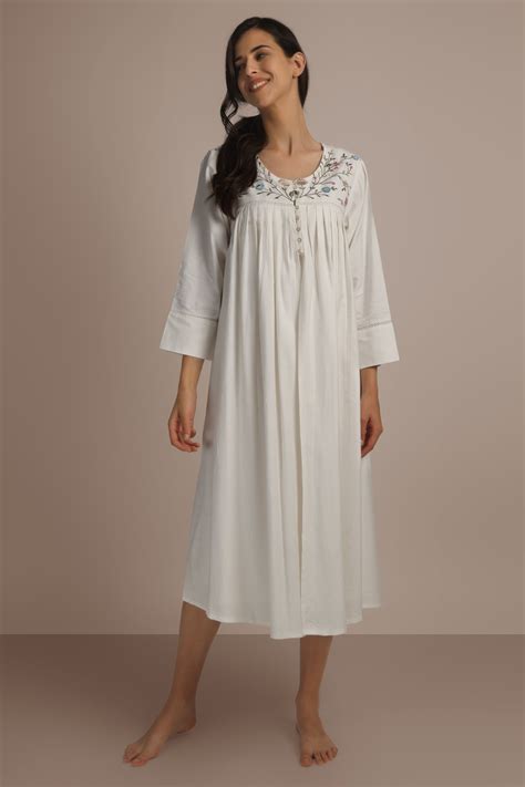 Louisa, Nightdress With Gown: Shop Elegant Sleepwear – After Dark