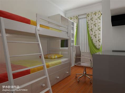 简约的梦境现代11平米双人儿童房窗帘装修设计效果图 – 设计本装修效果图