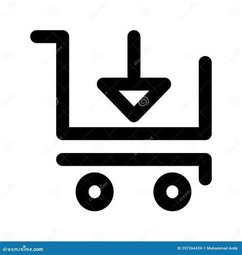 Add Cart Icon Vector. Outline Shopping Cart Sign. Vector Illustration ...