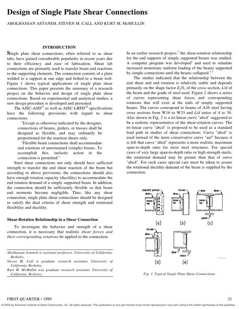 Image result for Shear Connection Design Example