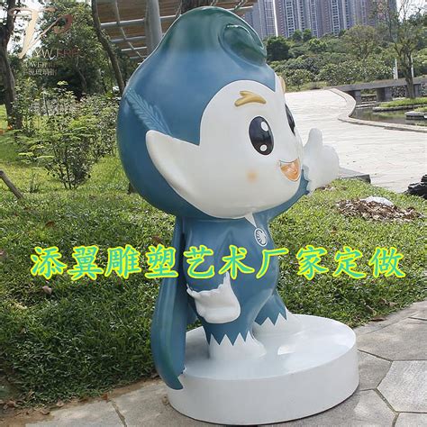 珠海凯丽公司定制玻璃钢公仔雕塑推广其品牌-方圳雕塑厂