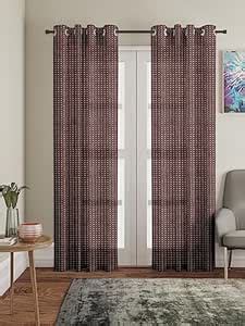 Buy Amazon Brand - Solimo Polyester Sheer Jacquard Door Curtains (Pack ...