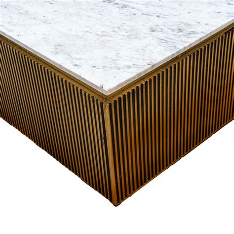 Buy Coffee Tables | Akira Marble With Brass Coffee Table | Shop at The ...