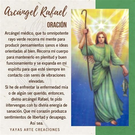 Oración del Arcángel Rafael | Archangel prayers, Prayers, Archangels