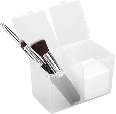 Filfeel Cotton Pad Holder, 2 Grids Cotton Pads Swabs Makeup Container ...