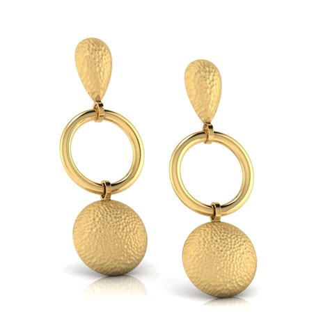 Connie Hammered Gold Drop Earrings