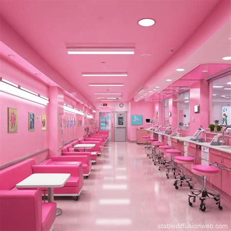 Pink-Themed Emergency Department | Stable Diffusion Online