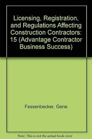 Buy Licensing, Registration, and Regulations Affecting Construction ...