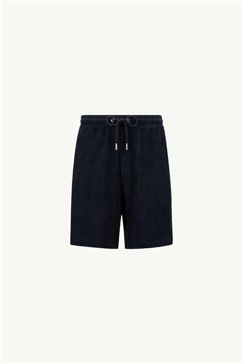 Navy Blue Cotton Terry Cloth Shorts - Trousers & Shorts for Men ...