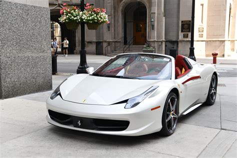 White Ferrari 458 Italia Spider