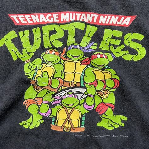 vintage teenage mutant ninja turtle tee (heavy... - Depop